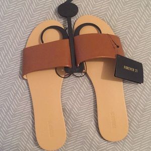 Brown slide forever 21 Sandals new with tags
